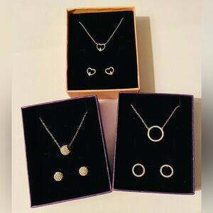 Silver Necklace & Earrings Bundle